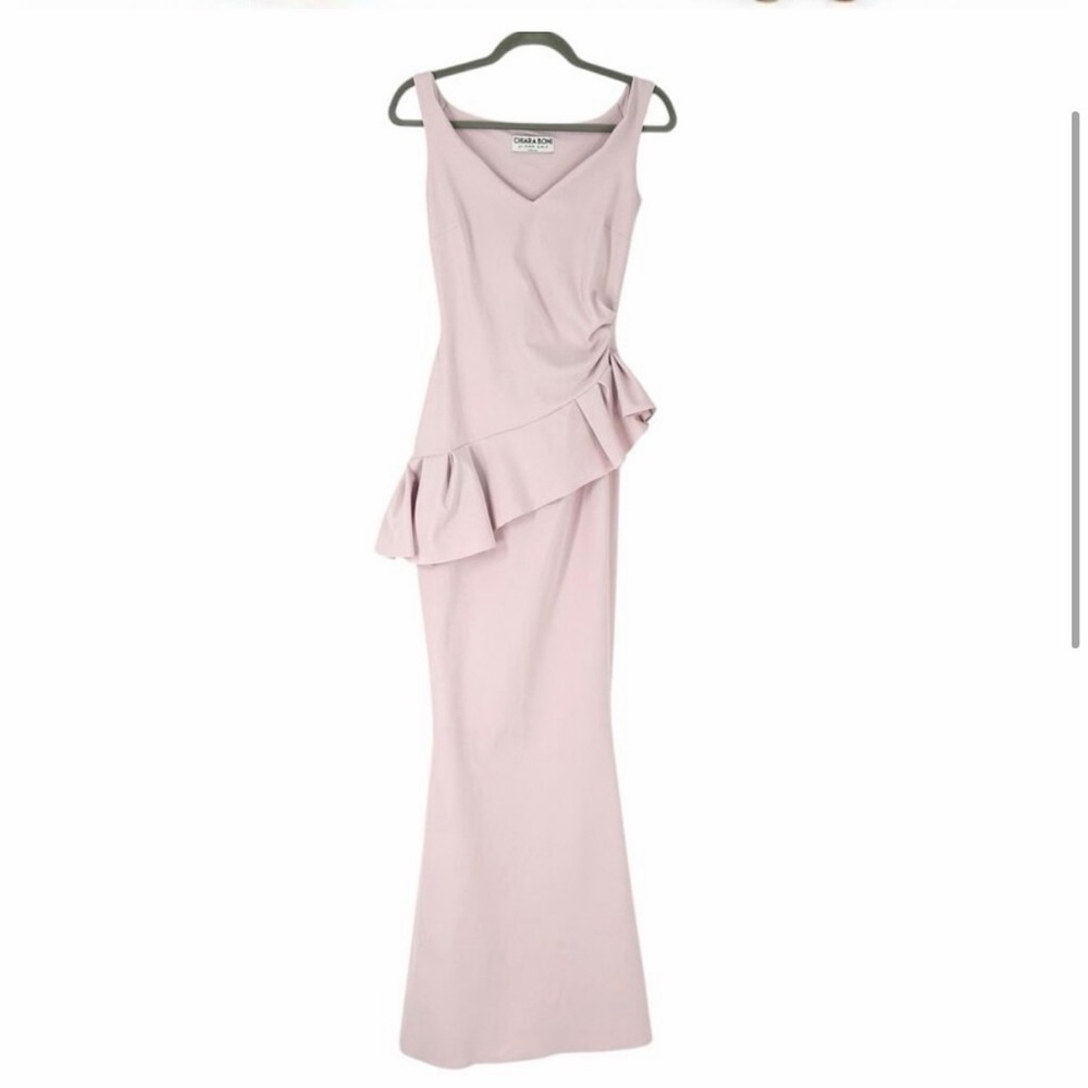 Chiara Boni La Petite Robe Light Pink Ruffle Maxi Dress